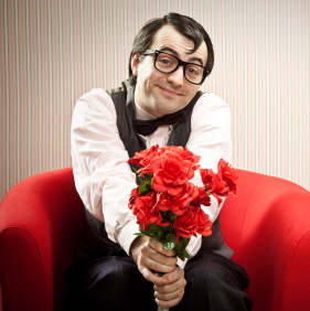 Fool boy is waiting his girlfriend